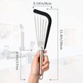 thumbnail image 2 of Espátula de acero inoxidable para utensilios de cocina antiadherentes, espátula flexible de metal para pescado con borde de silicona suave, espátula ranurada para cocinar, raspar y voltear., 2 of 5