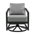 thumbnail image 2 of Aileen Outdoor Patio Swivel Lounge Chair in Aluminum with Grey Cushions, 2 of 10
