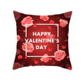 thumbnail image 3 of Teissuly 18x18inch Valentine's Day PillowCovers Rose Themes 18x18 Inch Peach-Skin-Like Cloth PillowCase Valentine's Day Decor For Sofa Couch Teissuly WER202312024107, 3 of 6
