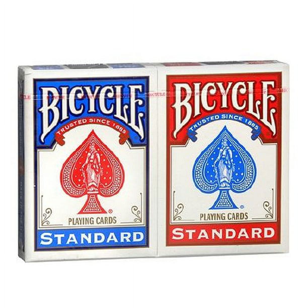 Bicycle Poker Size Standard Index Playing Cards (2-Pack) [Colors May Vary: Red, Blue or Black]