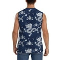 thumbnail image 4 of Goofa Dragon Printed Men's Sleeveless T-Shirt - Athletic Gym Workout Tank Top for Men - Moisture-Wicking, UPF 30+ Quick-Dry Muscle Tee-, 4 of 8