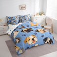 thumbnail image 3 of Castle Fairy Kawaii Dogs Bedding Comforter Set 7 Pieces for Preppy Child,Cartoon Animal Full Bedding Set Lightweight,Cute Pets Fitted Sheet Flat Sheet,Super Cozy Room Decor,Reversible, 3 of 8