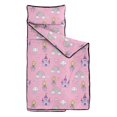 thumbnail image 2 of Princess and Castle Pink Pattern Teens Toddler Nap Mat with Pillow, Sleeping Mat Bag for Preschool Daycare 50"x20", 2 of 6