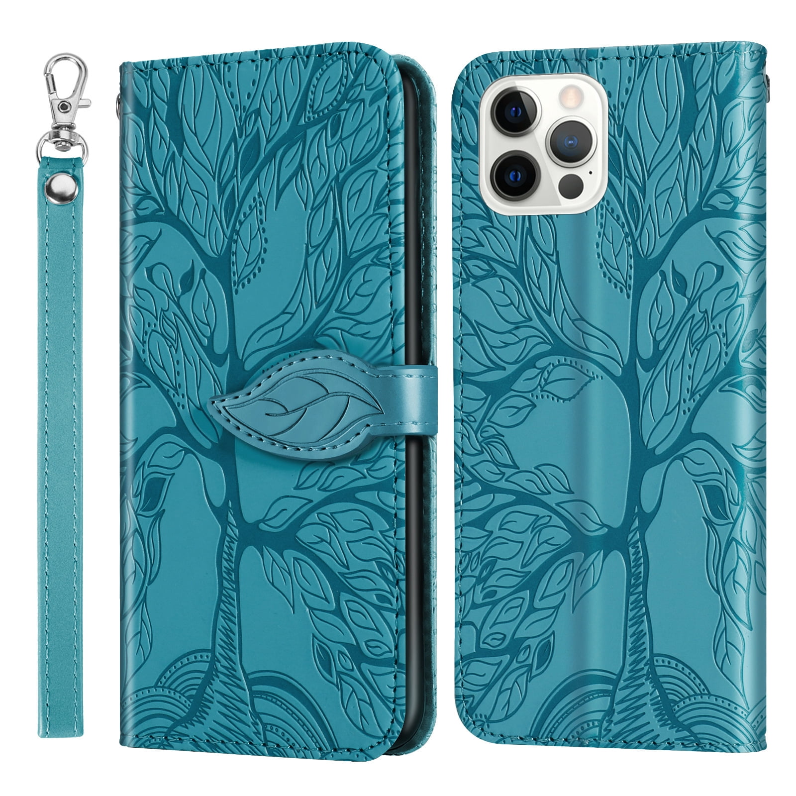 Étui Portefeuille Oxford Cuir PU Pour Wiko Harry 2 - Coque Robuste Rabat Magnétique & Fentes Cartes (Bleu)