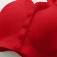 thumbnail image 4 of Women's Solid Color Lace Pattern Front Buckle Non Underwire Tank Top Bra, 4 of 6