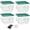 2Qt-4 Pack(Green Lids), variant on 4 Pack Round Food Storage Containers with Lids, 4Qt Translucent Commercial Food Container, Polypropylene, BPA Free, Includes Labels & Measuring Cups