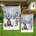 thumbnail image 4 of Hello Winter Pitbull Football Snowman Welcome Snowy Morning Garden Flag 12x18in Double Sided Terrier Dog Lover Outdoor Decor - 01012, 4 of 5