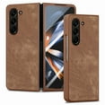 thumbnail image 2 of ELEHOLD for Samsung Galaxy Z Fold5 Leather Case with Screen Protector, Vintage Premium PU Leather Case Shockproof Anti-Scratches Skin-Friendly Cover for Samsung Galaxy Z Fold5, Brown, 2 of 11