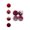 Red, variant on EazyTech Set of 4 Flocked Christmas Balls 3.15" Glitter Hanging Ornaments for Christmas Tree Decorations