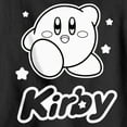 thumbnail image 2 of Boy's Nintendo Kirby Black and White Portrait  Pull Over Hoodie Black Small, 2 of 4