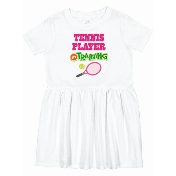 Inktastic Future Tennis Player in Training Girls Toddler Dress