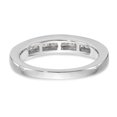 thumbnail image 5 of 14K White Gold Ring Band Wedding Diamond Square 3 mm, Size 5, 5 of 6