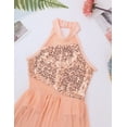thumbnail image 3 of iEFiEL Kids Girls Sleeveless Sequins Leotard Dress for Lyrical Modern Contemporary Ballroom Dance, 3 of 7