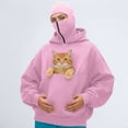 thumbnail image 2 of Women Big Pouch Hoodie Pet Carrier Hoodie Creative Long Sleeve Oversized Pocket Pullover Sweatshirt Warm Fall Winter Clothes, 2 of 4