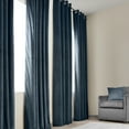 thumbnail image 4 of HPD Half Price Drapes Avalon Blue Grommet Heritage Plush Velvet Room Darkening Curtains for Bedroom & Living Room Curtains (1 Panel), Window Curtains 96 inches long,Grommet Curtains & Drapes,50W X 96L, 4 of 9