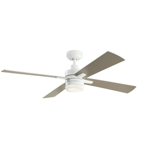 330140WH Kichler Lighting Lija - Ceiling Fan with Light Kit - with Transitional inspirations - 14.25 inches tall by 52 inches wide-White Finish
