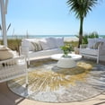 thumbnail image 6 of Addison Rugs Chantille Indoor/Outdoor Transitional Abstract Gold Washable Round Rug, 8' x 8', 6 of 6