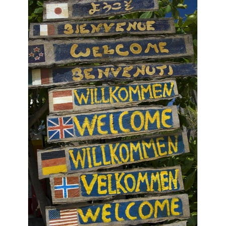 Welcome Signs, Laem Tong Beach, Phi Phi Don Island, Thailand, Southeast Asia, Asia Print Wall Art By Sergio