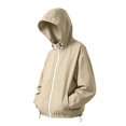 thumbnail image 4 of Unir Casual Snap Front Windbreaker Jacket for Women, Stand Collar, Durable Nylon Everyday Outerwear with Pockets, 1 Piece, S-XXL, Plus Size Friendly, 4 of 6