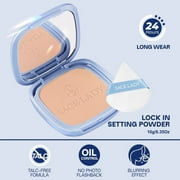 SACE LADY Face Powder Waterproof Setting Makeup, Talc-Free Oil Control Pressed Powder Compact for Women, Blurring Pores Matte Long Lasting Up to 24 Hours, Cruelty-Free 0.35Oz