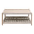 thumbnail image 2 of Pemberly Row Square Teak Rope Shelf Outdoor Coffee Table in Taupe, 2 of 5