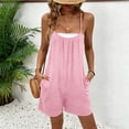 thumbnail image 2 of Kaemgyyd Romper for Women Casual Sleeveless Spaghetti Straps Rompers Fashion Lightweight Wide Leg Shorts Jumpsuit with Pockets, 2 of 6