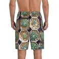 thumbnail image 5 of Cauagu Cactus Garden Print Pajama Bottoms for Men Sleep Pajama Shorts Elastic Waistband Sleep Pajama Short Men's PJ Shorts -X-Large, 5 of 6
