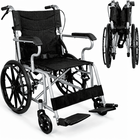 Silla Ruedas Plegable Aluminio Ligera Todo Terreno Premium