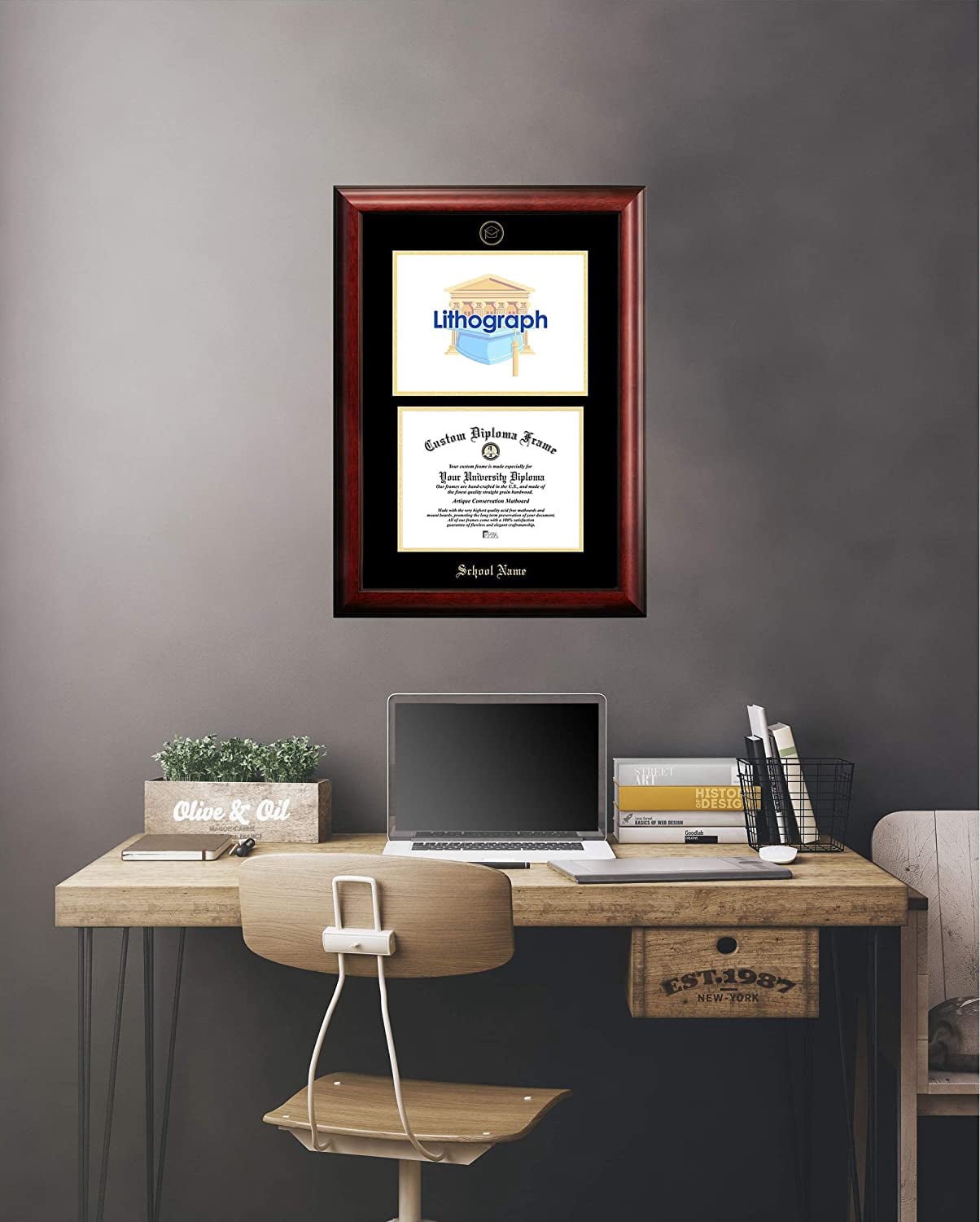 Campus Images PA994LGED Penn State University Gold embossed diploma frame with Campus Images lithograph
