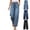 A-1-Light Blue, variant on Women's High Waisted Denim Pants - Pull on Elastic Waist Jeans - Casual Travel Vacation Straight Leg Classic Distressed Blue Jeans with Pockets,XL