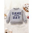 thumbnail image 2 of Bagilaanoe Toddler Baby Girl Boy Oversized Sweatshirt Long Sleeve Letters Print Pullover 6M 12M 18M 24M 3T Kids Fall Loose Tee Tops, 2 of 8