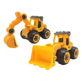 2pcs Small Construction Toys Mini Construction Trucks Mini Car Friction Powered Engineering Vehicles for Party Favors Sand Beach