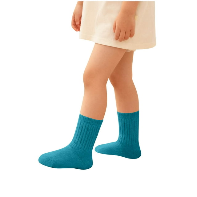 Solid Color Mid-Leg Socks for Boys and Girls, Princess Style Comfortable Loose Socks, Baby Socks, Student Sports Socks