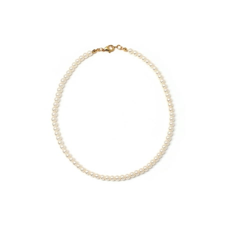 - Cream Pearl Single Row Strand Necklace