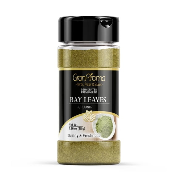 GranAroma Ground Bay Leaf, Savory Flavor, Soups & Stews, Pickling Spice 1.36 Ounce