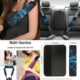 thumbnail image 5 of Uorisanigo Blue Dolphins 10 Pieces Car Seat Covers Full Set Auto Seat Belt Cover with Steering Wheel Cover and Auto Water Cup Pad Keychains Comfortable Breathable Auto Interior for Car SUV, 5 of 7