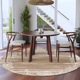 thumbnail image 3 of Brown Coastal Round Area Rug 5Ft Washable Circle Rugs for Living Room Bedroom, Summer Ocean Sea Ombre Starfish Corals Non-Slip Carpet Floor Mats Indoor Outdoor Carpet Runner Aesthetic Home Decor, 3 of 8
