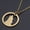 Gold, variant on Stainless Steel Gold Wolf and Moon Polished Cable 45cm Pendant Necklace 17.71 Inch 1.5mm Lobster Clasp Z584