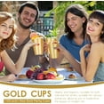 thumbnail image 3 of 100 Pack 16 oz Gold Plastic Cups, Disposable Plastic Party Cups, Heavy Duty Drinking Water Cup for Wedding Birthday Graduation Valentine's Day Christmas Baby Shower Picnic Barbecues Supplies, 3 of 14