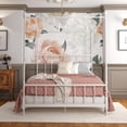 thumbnail image 2 of Pemberly Row Traditional Metal Canopy Bed, Full, White, 2 of 6