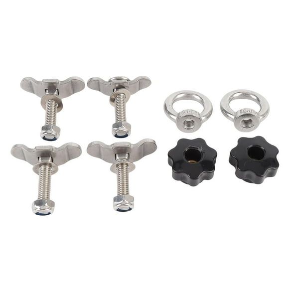 L Track Double Lug Threaded Stud Nut Kit, L Track Threaded Stud Made of Stainless Steel Compatible for Truck Bed Pickup RV ATV