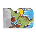 thumbnail image 2 of Kdxio Funny Dinosaurs Pursue a Meat Print Windshield Sun Shade, Foldable Sun Blocker for Car,Truck,SUV Automotive Interior Sun Protection,Reflective Shade for Front Windshield(Medium), 2 of 7