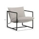 thumbnail image 2 of Ilios Innova | Silla de Acento Kyo Gris, Estilo Industrial Minimalista, Estructura Metálica Negra con Cojines Acolchados, Ideal para Sala, Recámara, Oficina o Estudio, 2 of 9