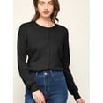 thumbnail image 5 of Made by Johnny Women's Keep It Classic Round Cardigan M BLACK, 5 of 6
