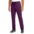thumbnail image 2 of Domuza Athletic Pants Men Elastic Waist Drawstring Wide Leg Hiking Sweatpants Stretchy Lightweight Thin Sweat Pants Purple 2XL, 2 of 6