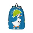 thumbnail image 2 of Rocae Goose Holding an Umbrella for Durable Canvas Backpack Leisure Large Bag Travel Rucksack Multi-function Backpack Small, 2 of 8