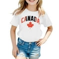 thumbnail image 4 of MEZZALL T-Shirt à Manches Courtes pour Filles, Col Rond, Été, Coupe Décontractée, Basique, Blanc, 3-4 Ans, 4 of 4