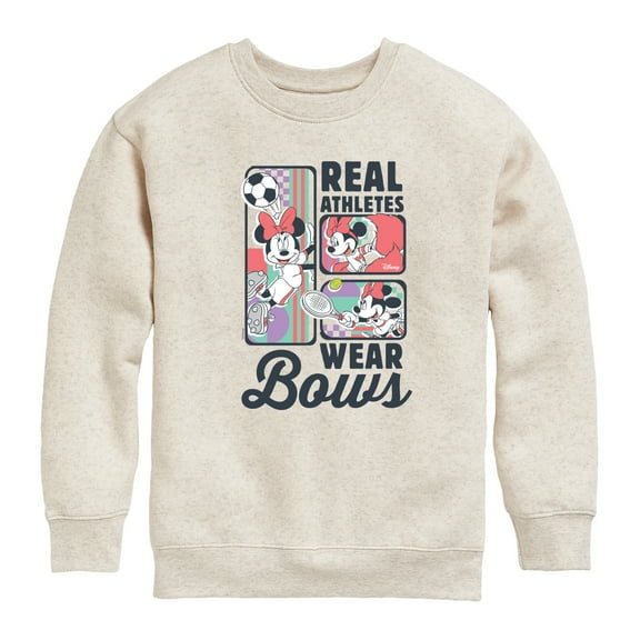 Disney - Real Athletes Wear Bows - Toddler & Youth Crewneck Fleece Sweatshirt
