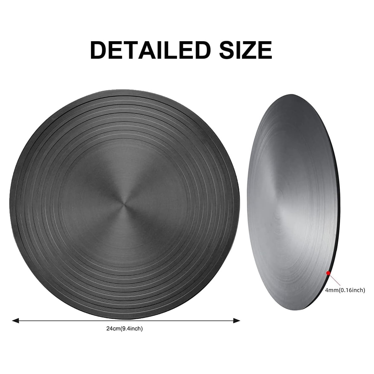 Heat Diffuser For Gas Stove, Reinforced Anodized Aluminum Defrosting Tray, Creates Flat Cooking Surface, Eliminates Hot Spots In Pans, Even Heat Distribution For Gas Stove Adapter