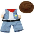 thumbnail image 5 of UOSIA Cowboy Dog Costume with Hat - Blue Cat & Small Dog Halloween Costume, 5 of 6